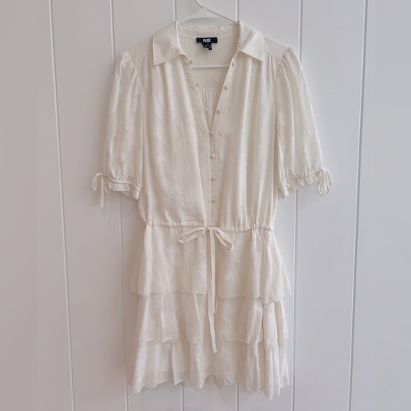 Paige Short White Embroidered Dress - Picture 1 of 5